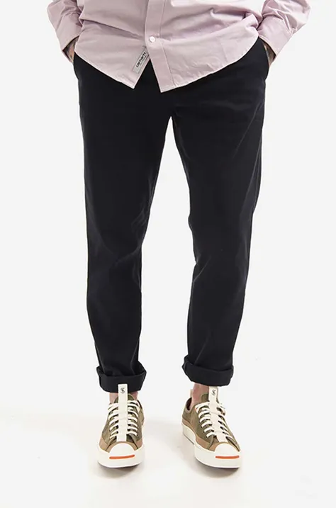 Norse Projects trousers men's black color