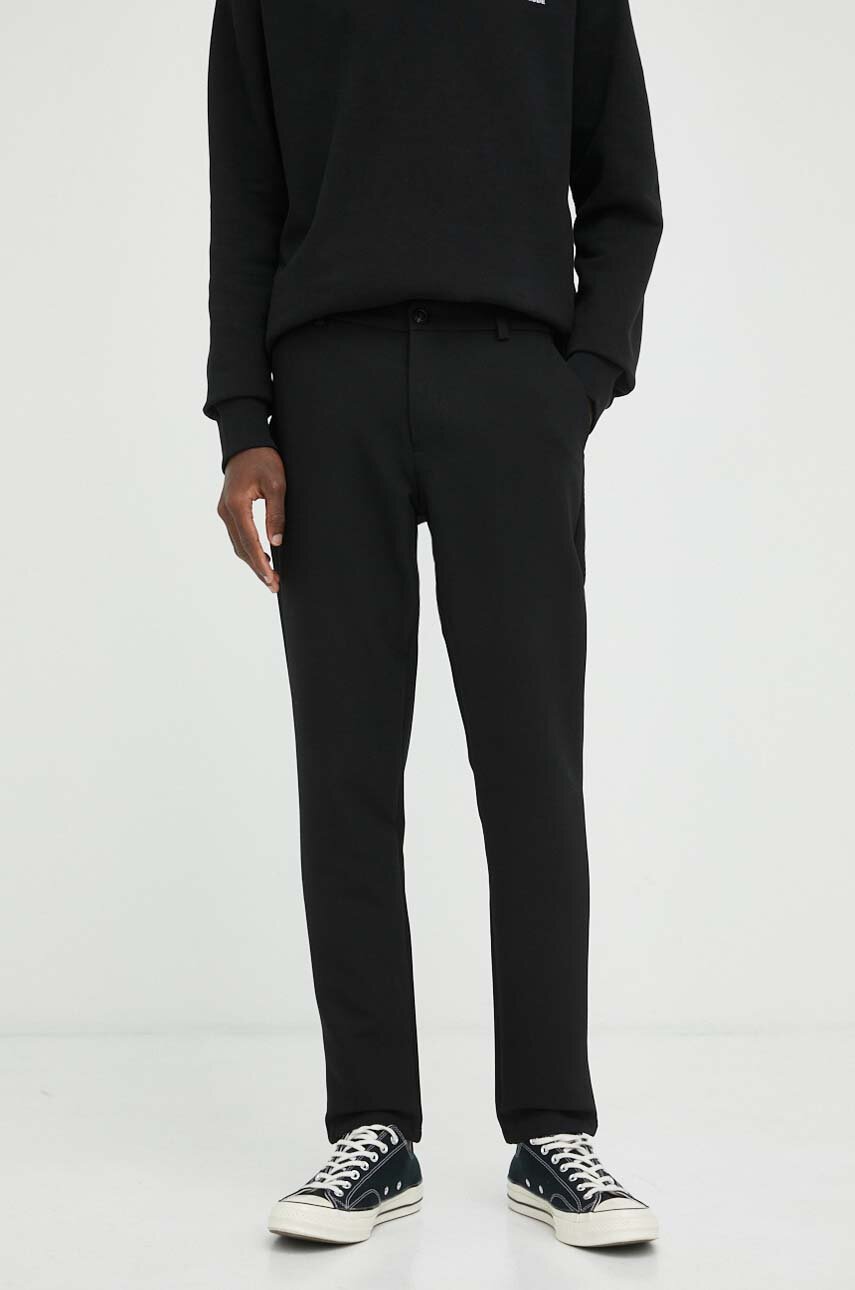 Samsoe Samsoe trousers men's black color