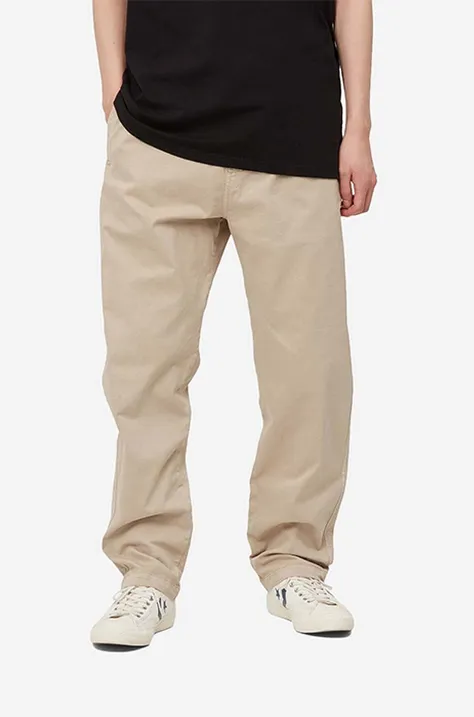 Carhartt WIP spodnie dresowe Lawton kolor beżowy I026517.WALL-WALL