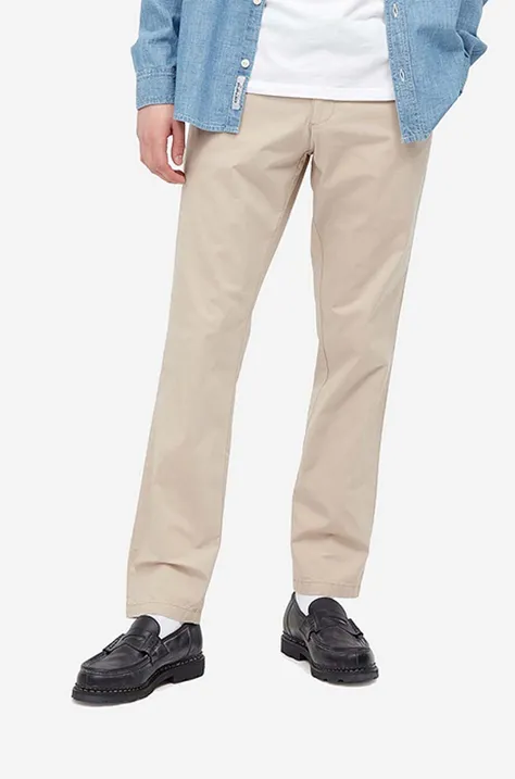 Carhartt WIP spodnie Sid męskie kolor beżowy proste I027955.WALL-WALL