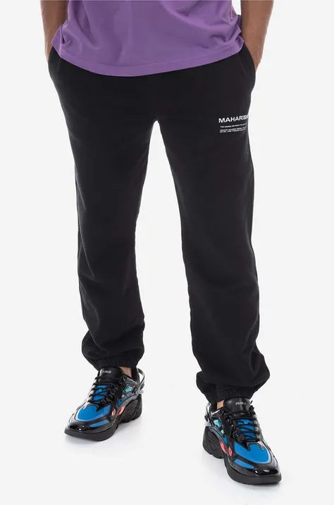 Бавовняні спортивні штани Maharishi Miltype колір чорний з аплікацією 9916.BLACK-BLACK