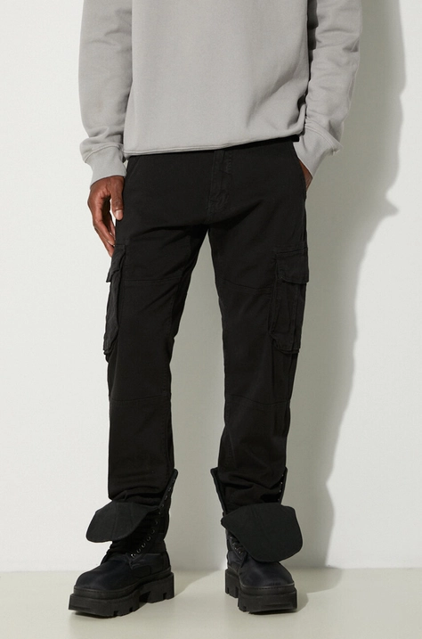 Hlače Alpha Industries Army Pant Army Pant za muškarce, boja: crna, 196210.03-black 196210.03