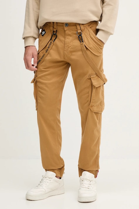 Alpha Industries spodnie Utility Pant męskie kolor brązowy w fasonie cargo 128202.13
