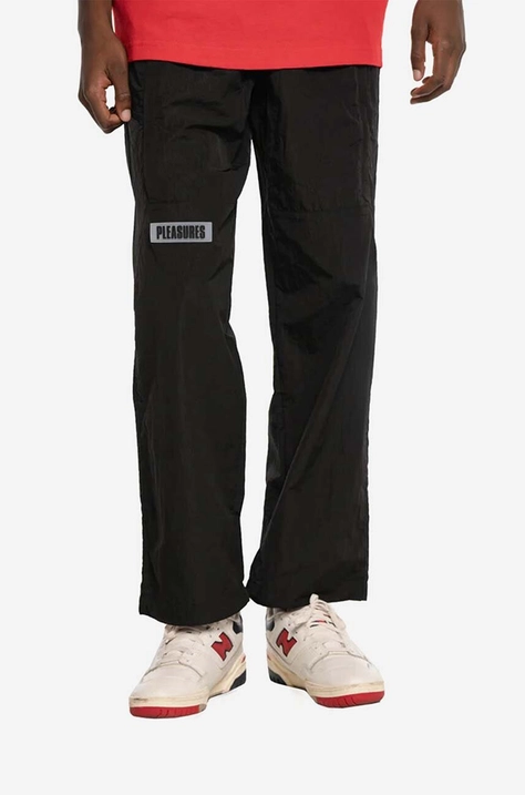 PLEASURES trousers Tidy Hiking Pant men's black color