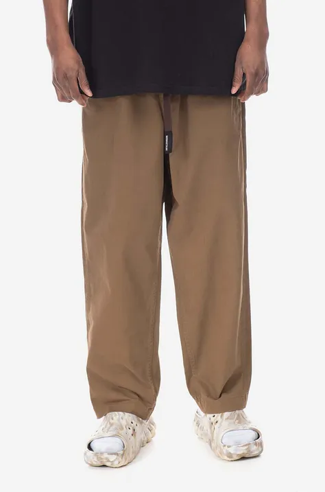 Manastash spodnie Flex Climber Wide Leg męskie kolor brązowy proste