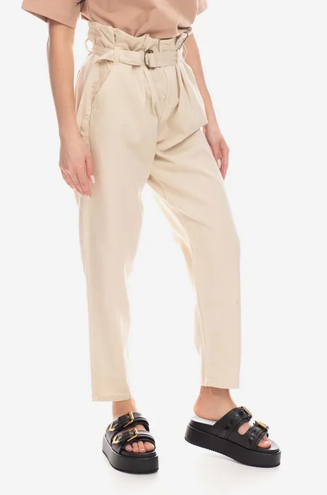 Alpha Industries cotton trousers beige color