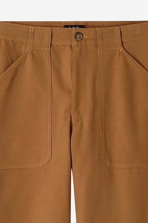 A.P.C. штани чоловічі бавовняні A.P.C. Pantalon Sydney H COGBJ-H08422 CARAMEL — AA00-SPM0K6, коричневий — фото 3