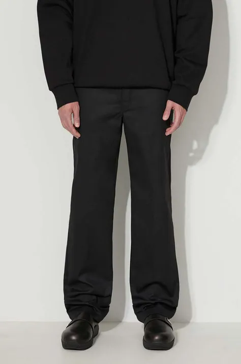Bavlněné kalhoty Dickies černá barva, přiléhavé, 873.BLK-BLACK