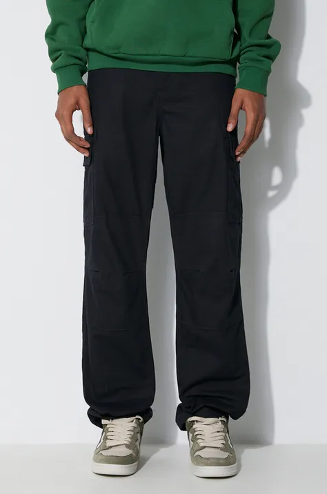 Dickies pantaloni de bumbac culoarea negru, cu fit cargo DK0A4XDUBLK-BLACK