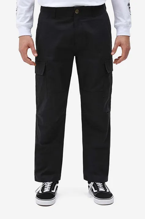 Pamučne hlače Dickies boja: crna, cargo kroj, DK0A4XDUBLK-BLACK