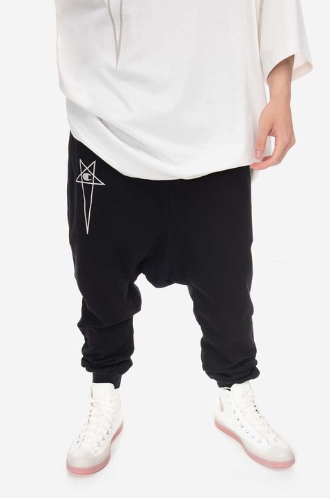 Champion spodnie dresowe bawełniane kolor czarny z nadrukiem CM02C9245-BLACK