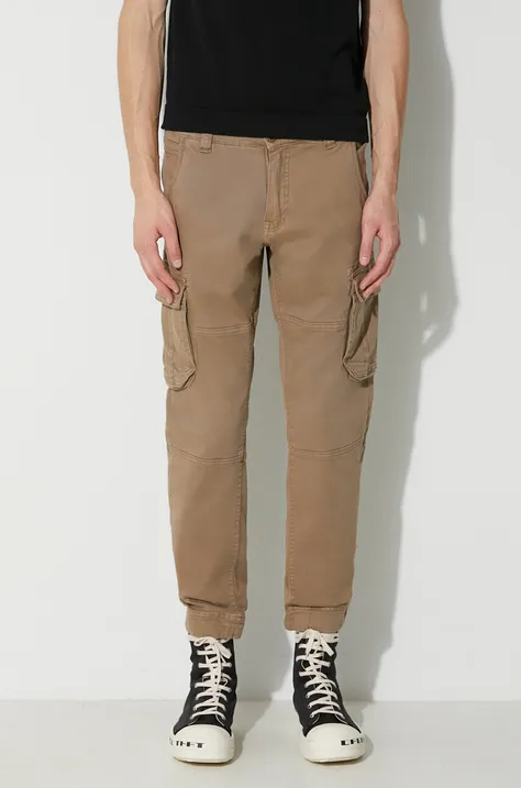 Alpha Industries trousers Jogger Army Pant men's beige color 196210.183