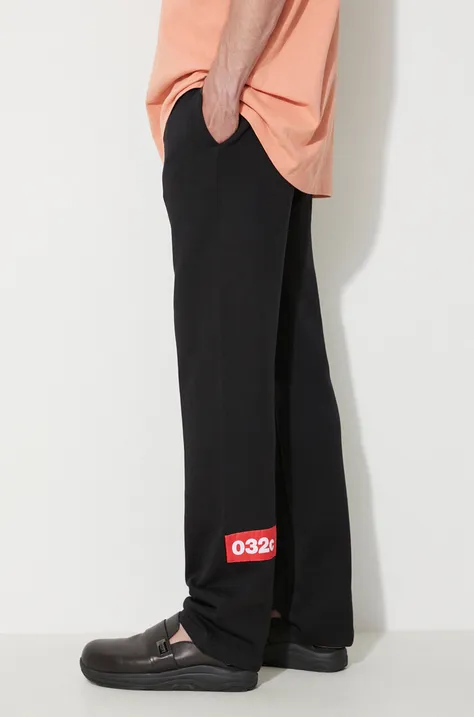 032C spodnie SS23.C.3010 męskie kolor czarny z nadrukiem SS23.C.3010-BLACK