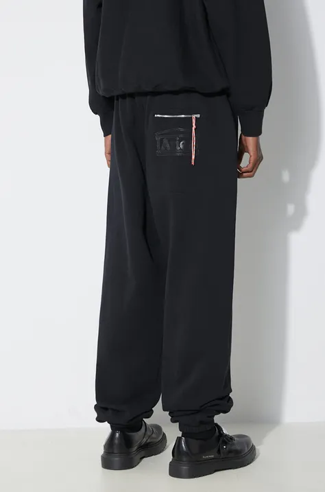 Βαμβακερό παντελόνι Aries Premium Temple Sweatpant χρώμα: μαύρο, COAR30000