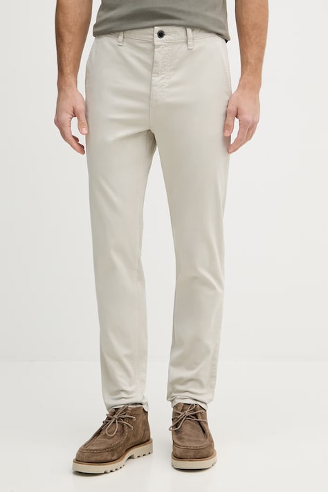 Nohavice BOSS Orange béžová farba, strih chinos, 50510917