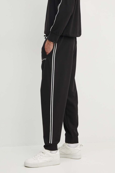 Armani Exchange pantaloni de trening culoarea negru, cu imprimeu, 8NZPSG Z9N1Z