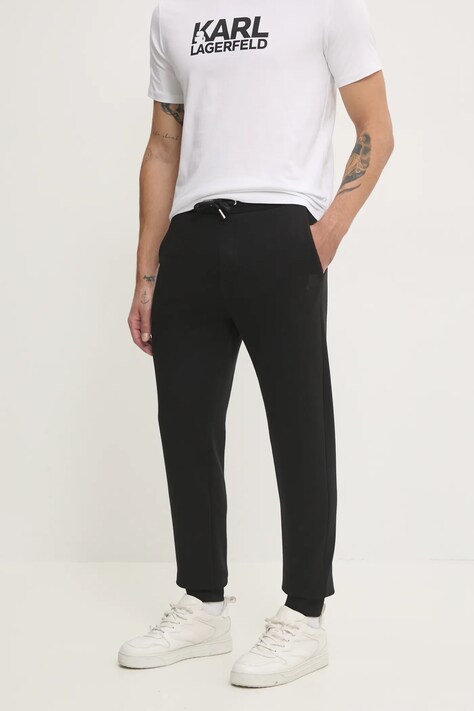 Karl Lagerfeld pantaloni de trening culoarea negru, neted, 500900.705752