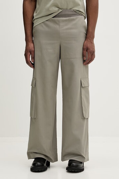 Heliot Emil nadrág zöld, egyenes, SS26PRE_M_10_207_LDG23_CO