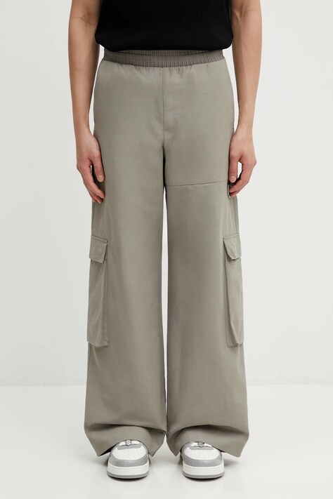 Heliot Emil spodnie męskie kolor zielony proste SS26PRE_M_10_207_LDG23_CO