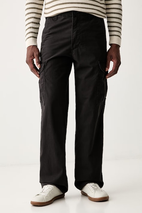 Levi's nohavice baggy pánske bavlnené XX CARGO BAGGY čierne regular waist 003KQ