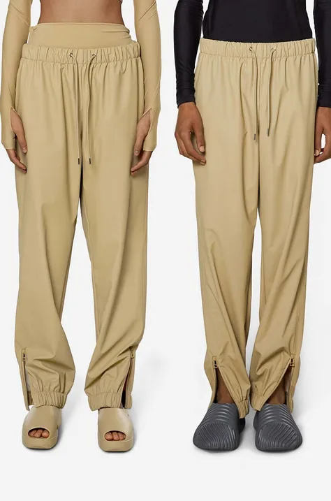 Rains spodnie dresowe Pants Regular 18560 kolor beżowy