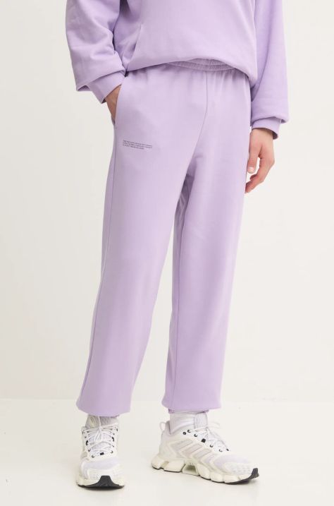 Pangaia pantaloni della tuta di cotone colore violetto