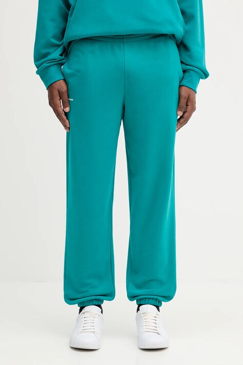 Pangaia pantaloni de trening din bumbac culoarea negru, uni, 10000295