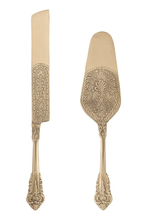 Bloomingville spatola e coltello da pasticceria Kalima colore grigio