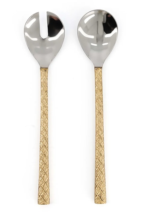 Šalátové lyžice Doing Goods Chameli Salad Server S 2-pak žltá farba