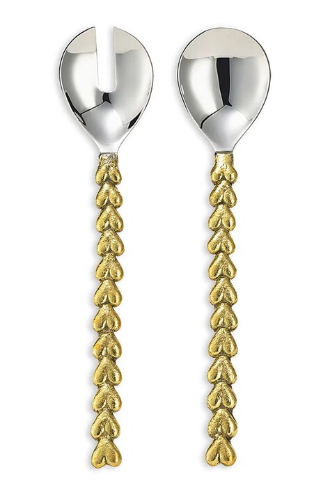 Doing Goods łyżki sałatkowe Holly Heart 25 x 5,5 x 2,5 cm kolor żółty