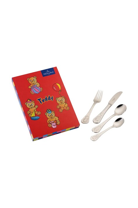 Set dječjeg pribora za jelo Villeroy & Boch Teddy 4-pack boja: siva