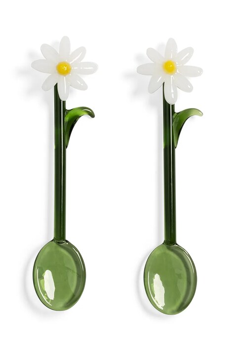 &k amsterdam lingurita flora white 2-pack culoarea verde