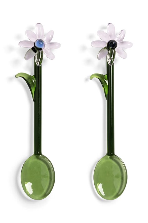 Sada lyžičiek &k amsterdam flora pink 2-pak zelená farba