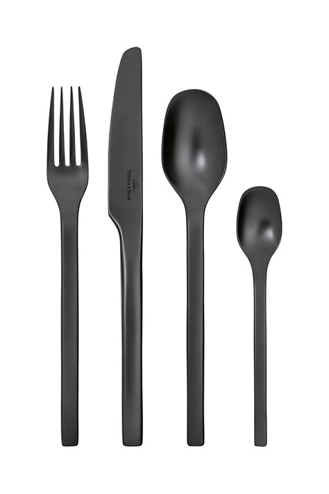 Villeroy & Boch set di posate per 4 persone colore nero