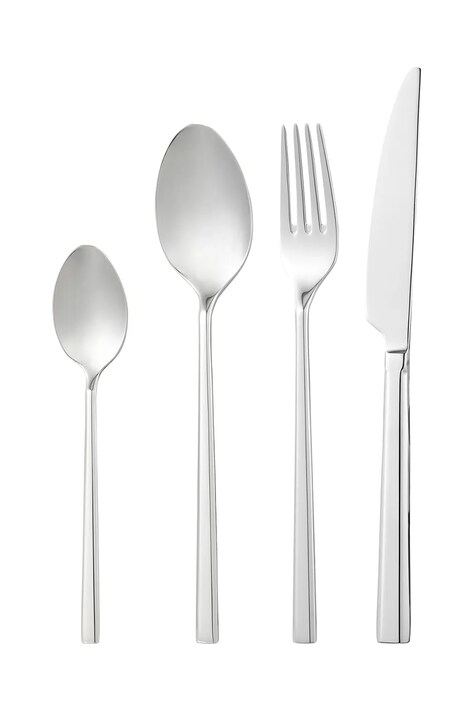 Комплект прибори за 6 души Dorre Clara 24 броя в сиво