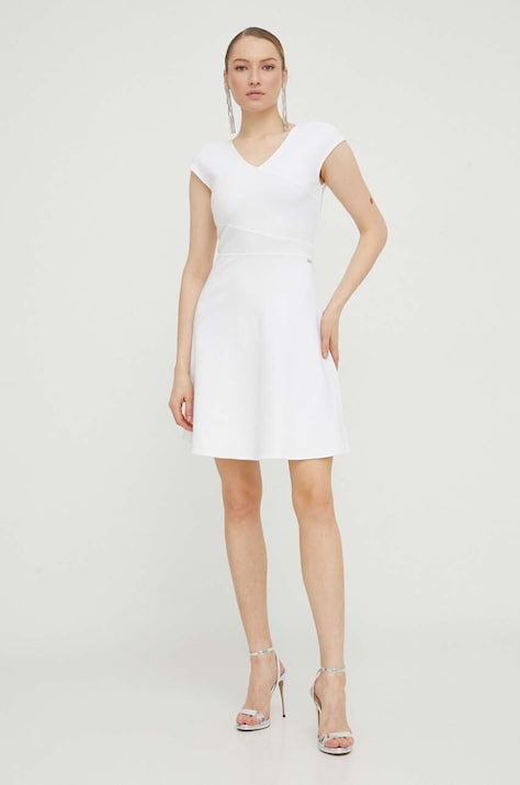 Šaty Armani Exchange béžová barva, mini, 8NYA95 YJ83Z NOS