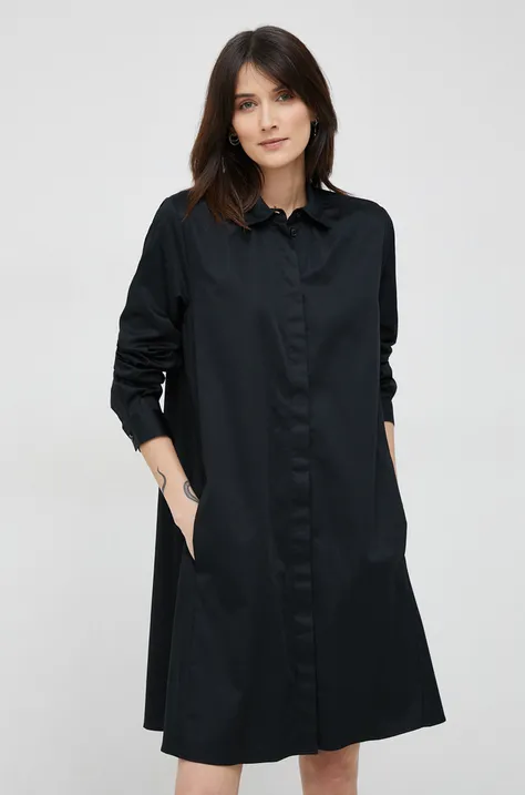 Seidensticker sukienka kolor czarny mini rozkloszowana 60.130701