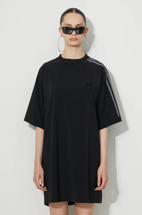 adidas Originals rochie Y-3 3S Tee Drees culoarea negru, mini, oversize H63067-black