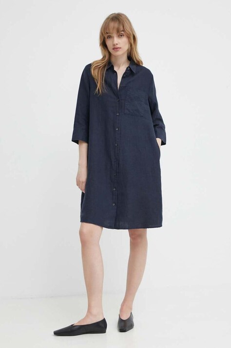 Marc O'Polo rochie din in mini, evazată, M04028221429