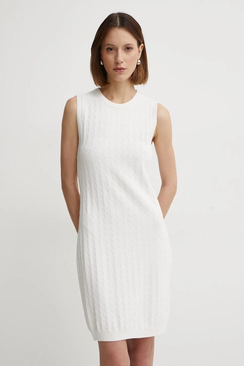 Šaty Armani Exchange béžová barva, mini, 8NYA9A YMH6Z