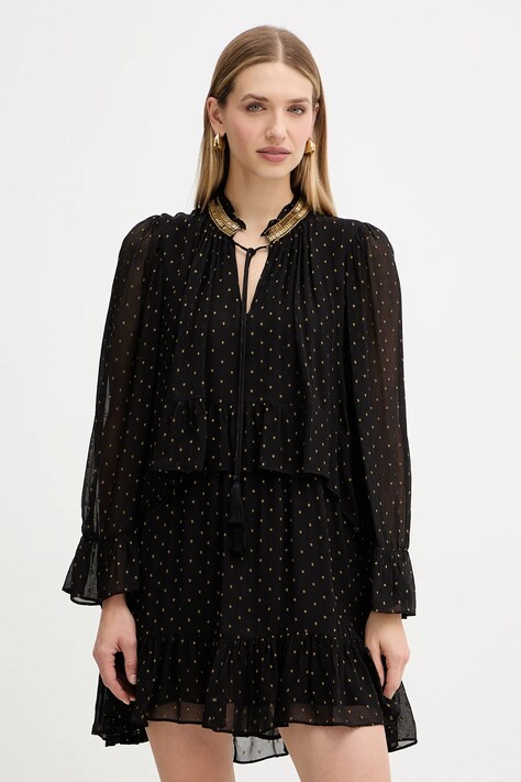 Twinset sukienka kolor czarny mini rozkloszowana 252TS2281