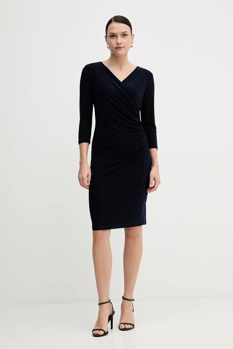 Joseph Ribkoff sukienka kolor granatowy mini dopasowana 233305