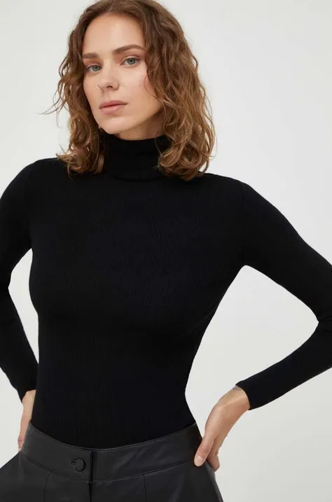 Vuneni pulover Day Birger et Mikkelsen Sierra za žene, boja: crna, lagani, s dolčevitom