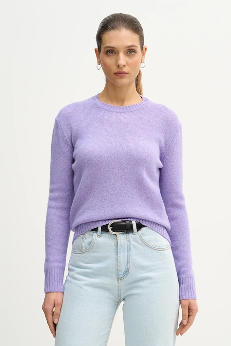 Вълнен пуловер United Colors of Benetton в сиво от лека материя