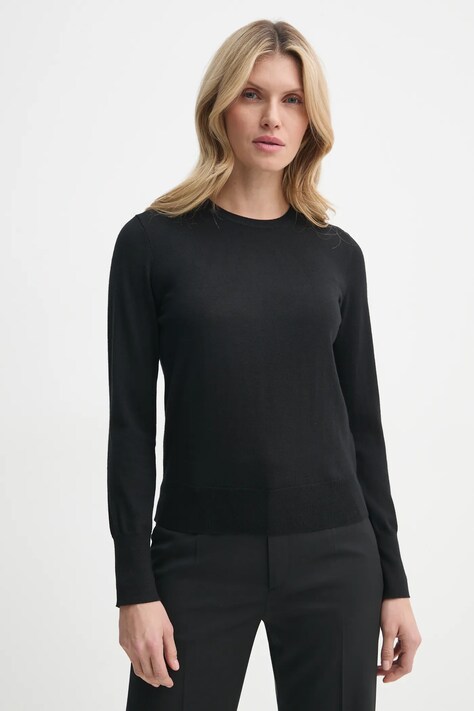 Filippa K pulover de lana femei, culoarea negru, light, 28920