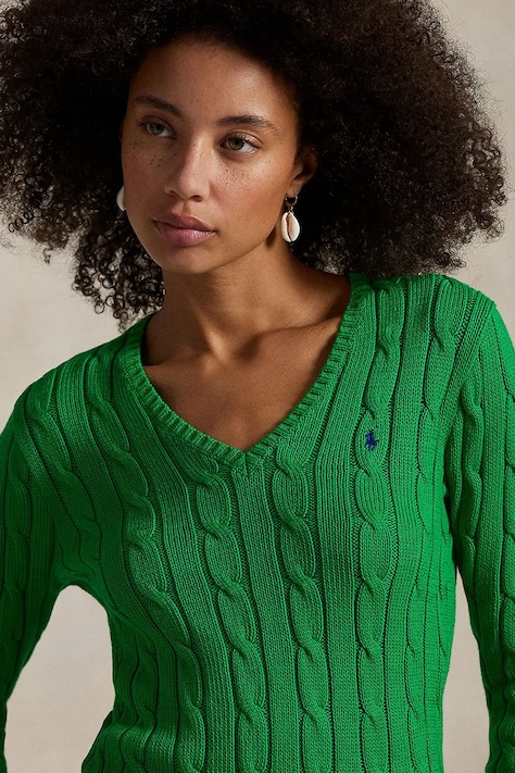 Polo Ralph Lauren Sweter damski bawełniany zielony 211971870