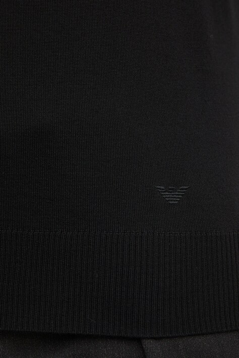 Emporio Armani светр чоловічий вовняний — AA00-SWM02D, чорний — фото 5