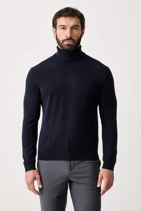 United Colors of Benetton Golf męski wełniany granatowy 1002U2180