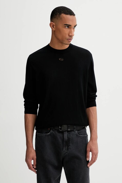 Diesel pulover de lână K-VALIAM culoarea negru, light, A17442.0DCCH
