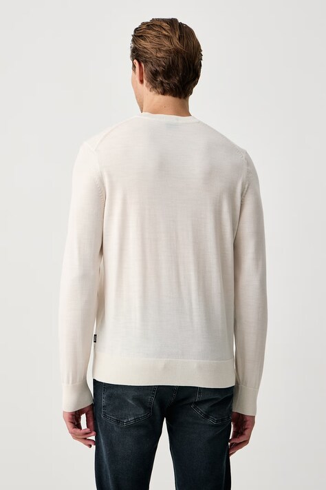 BOSS Sweter męski wełniany H-Leno biały 50565469